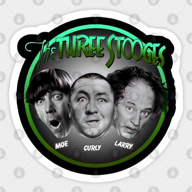 The three stooges t-shirt Sticker by Suhucod